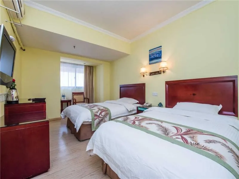 Bed in GreenTree Inn Jiangsu Suzhou Mudu Ancient Street Express Hotel