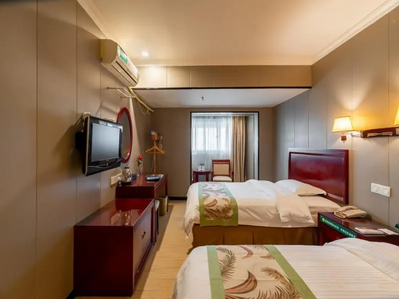 Bed in GreenTree Inn Jiangsu Suzhou Mudu Ancient Street Express Hotel
