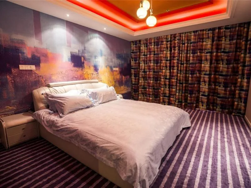 Bed in GreenTree Inn Jiangsu Nantong Haimen Sanchang North Wangjiang Road Business Hotel