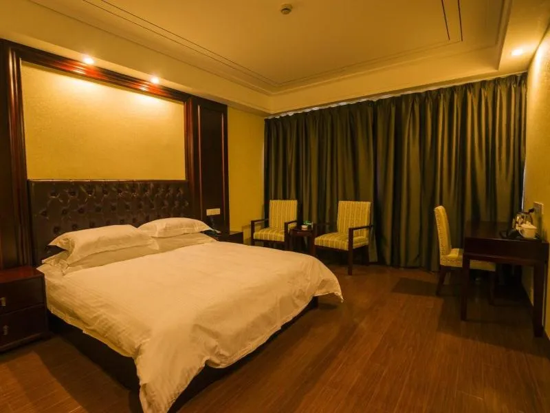 Bed in GreenTree Inn Jiangsu Nantong Haimen Sanchang North Wangjiang Road Business Hotel
