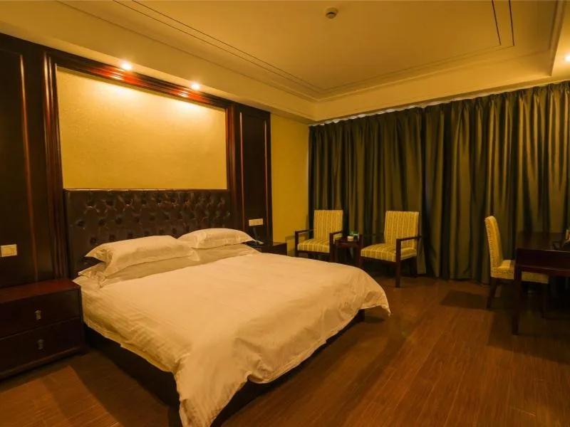Bed in GreenTree Inn Jiangsu Nantong Haimen Sanchang North Wangjiang Road Business Hotel