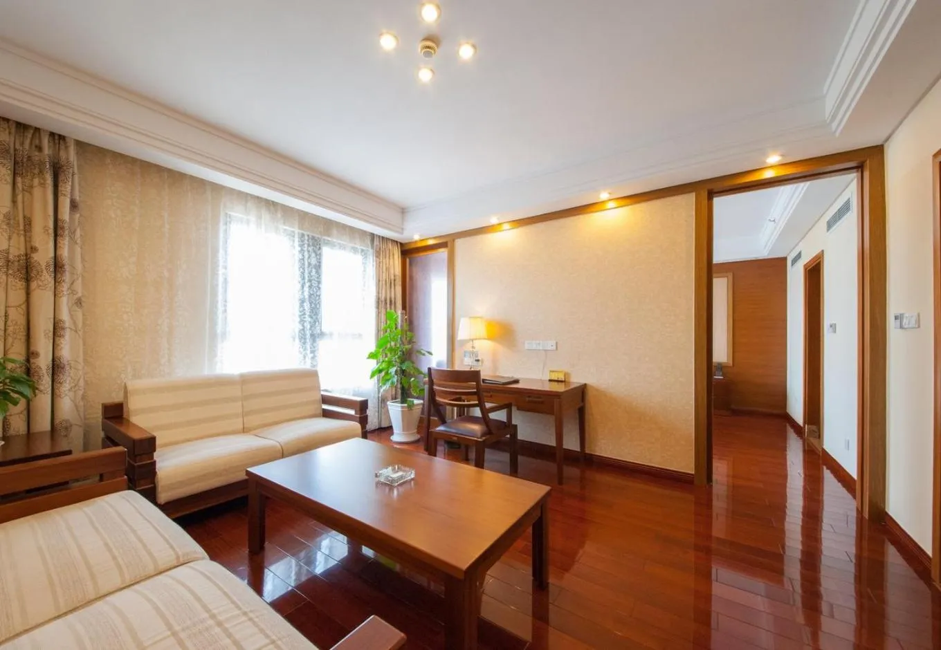 Bed in GreenTree Inn Jiangsu Nantong Haimen Sanchang North Wangjiang Road Business Hotel