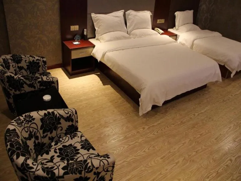 Bed in GreenTree Inn Jiangsu Nantong Tongzhou Shiji Avenue Jianghaihuangdu Express Hotel