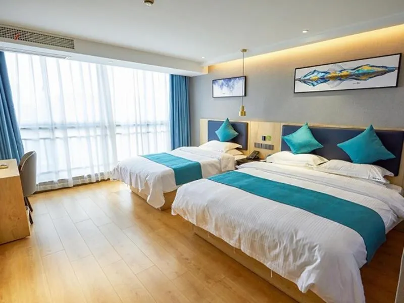 Bed in GreenTree Inn Jiangsu Nantong Textile City Bus Station Express Hotel