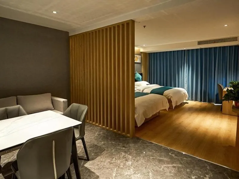 Bed in GreenTree Inn Jiangsu Nantong Textile City Bus Station Express Hotel