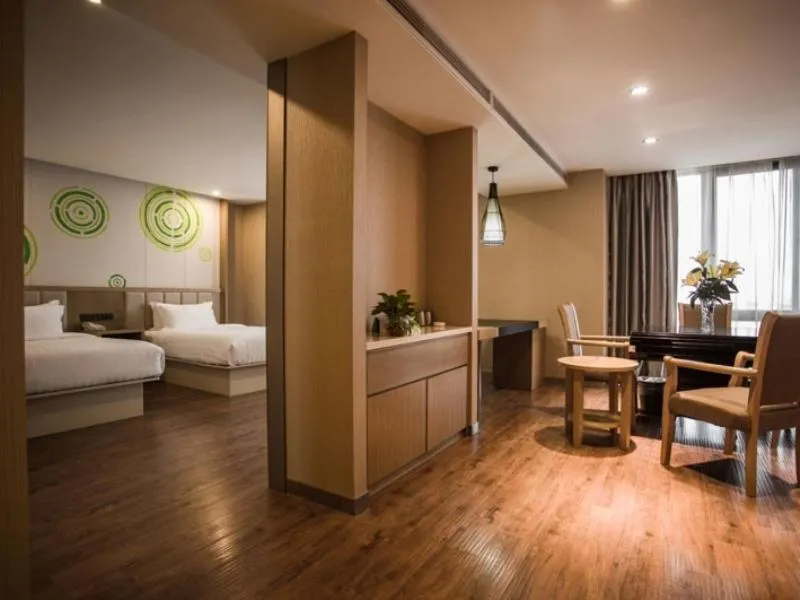Bed in GreenTree Inn Jiangsu Taizhou Dongfeng Road Express Hotel