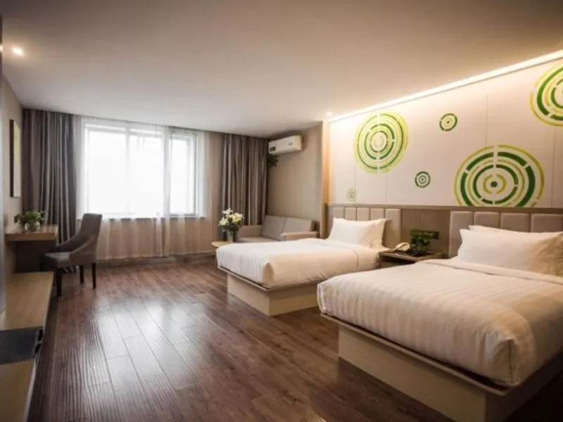 Bed in GreenTree Inn Jiangsu Taizhou Dongfeng Road Express Hotel