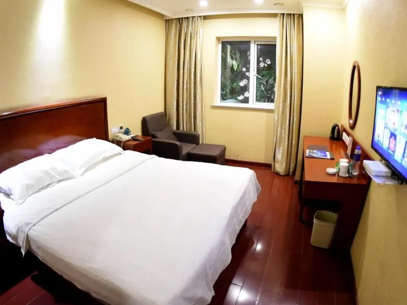 Bed in GreenTree Inn Jiangsu Suqian Xiangwang Guli South Xingfu Road Business Hotel