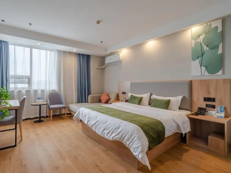 Bed in Greentree Inn Hefei Yakun Plaza Branch