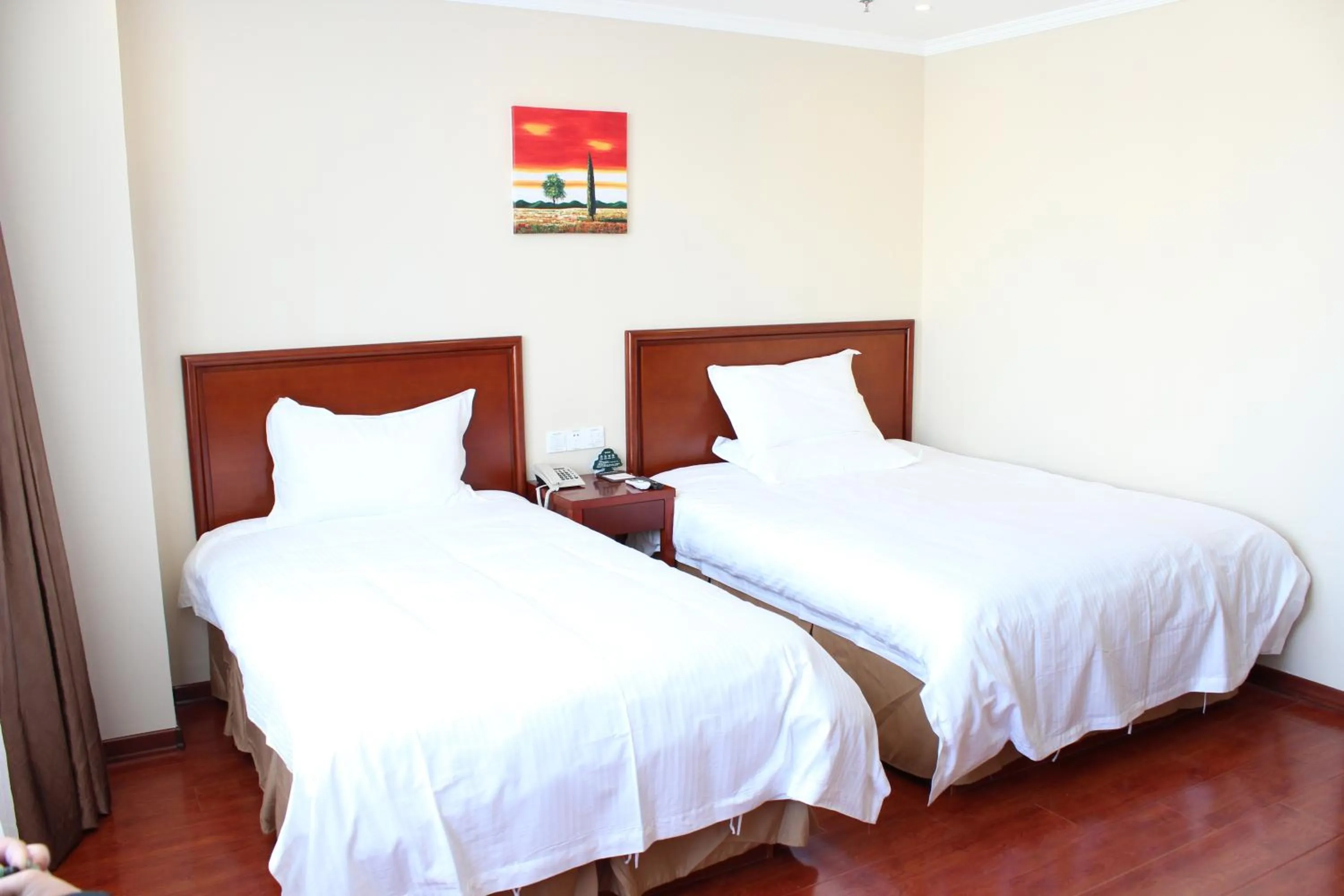 Bed in GreenTree Inn Zhejiang Ningbo Passenger Transport Center Tongda Road Shell Hotel