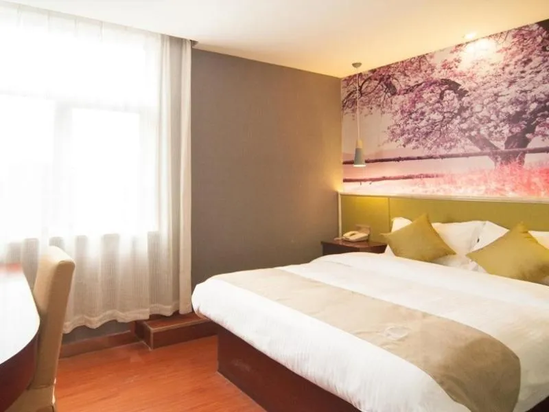 Bed in GreenTree Inn Zhejiang Ningbo Passenger Transport Center Tongda Road Shell Hotel