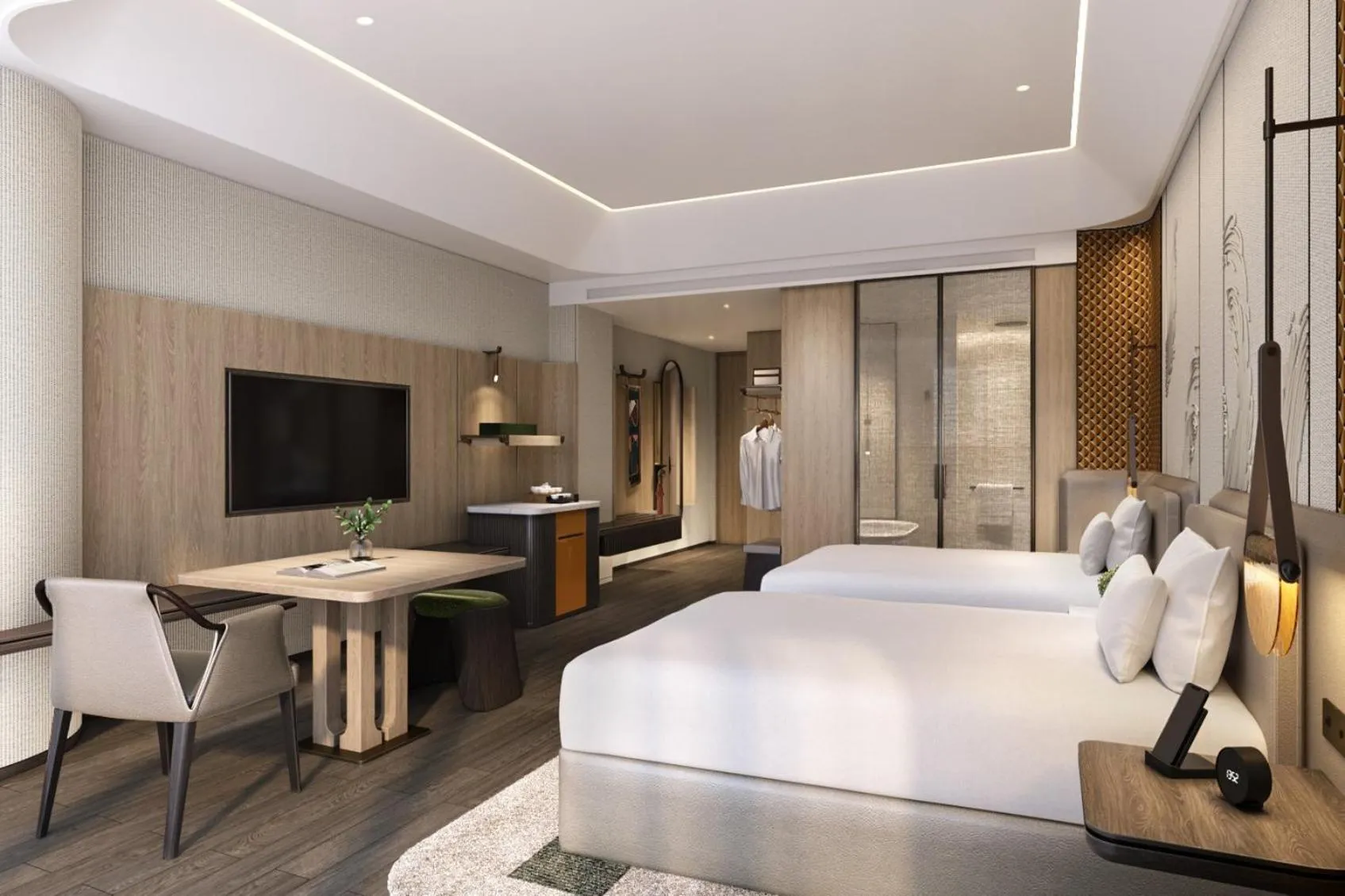 Photo of the whole room, Bed in HUALUXE Zhongshan City Center