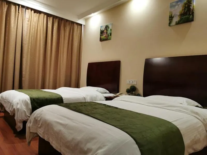 Bed in GreenTree Inn ShangHai Car Piers Studio Express Hotel