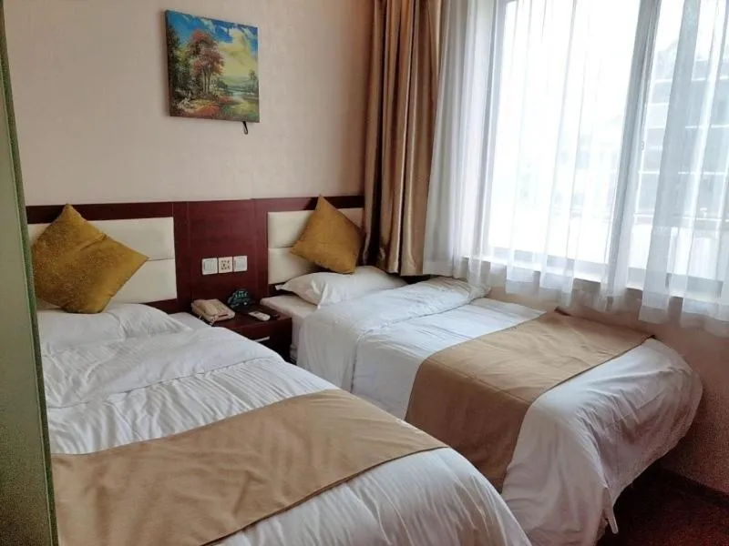 Bed in GreenTree Inn ShangHai South JiangYang Road South ChangJiang Road Express Hotel