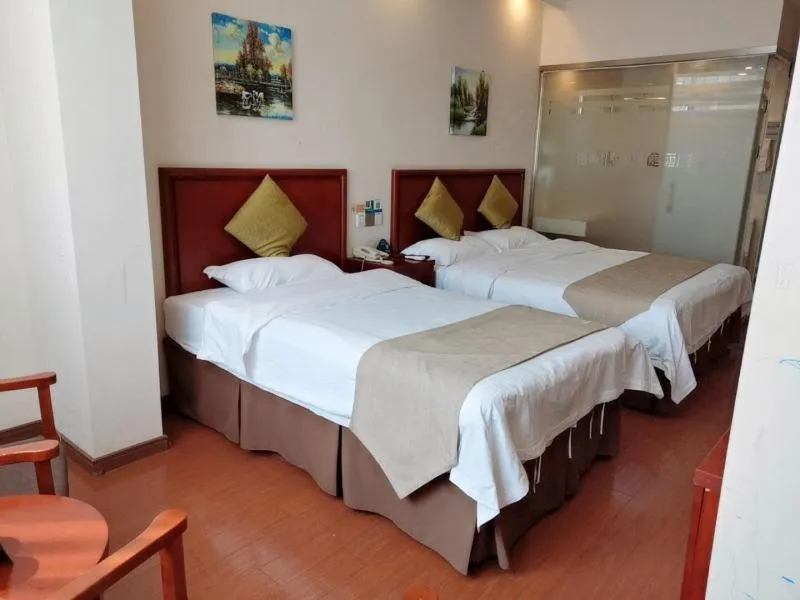 Bed in GreenTree Inn ShangHai South JiangYang Road South ChangJiang Road Express Hotel