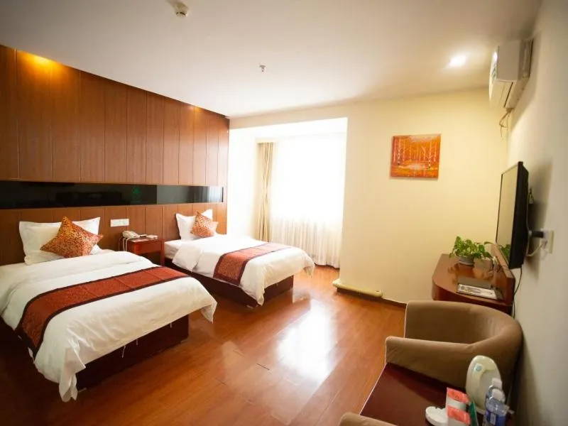 Bed in GreenTree Inn TianJin Ji County South YuYang Road GuLou Square Express Hotel