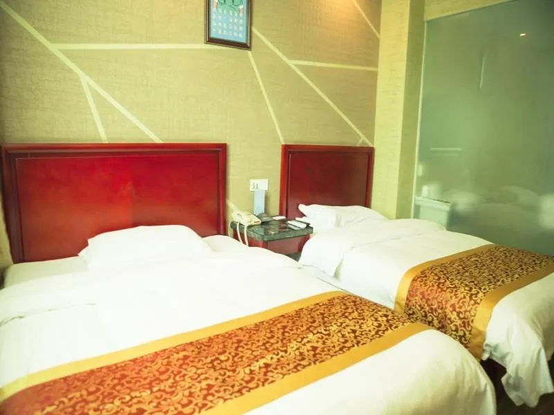 Bed in GreenTree Inn Shanxi Taiyuan Guomao Business Hotel