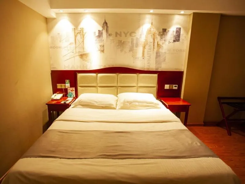 Bed in GreenTree Inn AnHui BengBu GuZhen GuYang Road Experimental Middle School Express Hotel