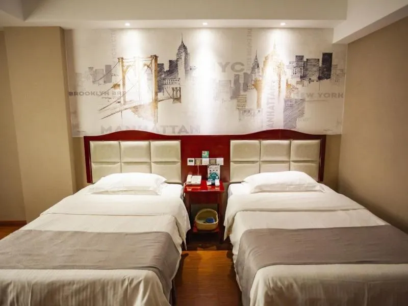 Bed in GreenTree Inn AnHui BengBu GuZhen GuYang Road Experimental Middle School Express Hotel