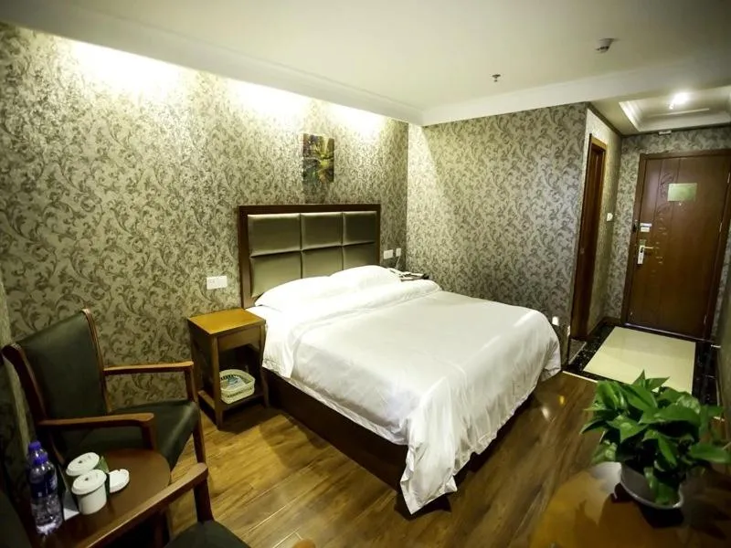 Bed in GreenTree Inn Anhui Bozhou Agricultural Trade City Express Hotel