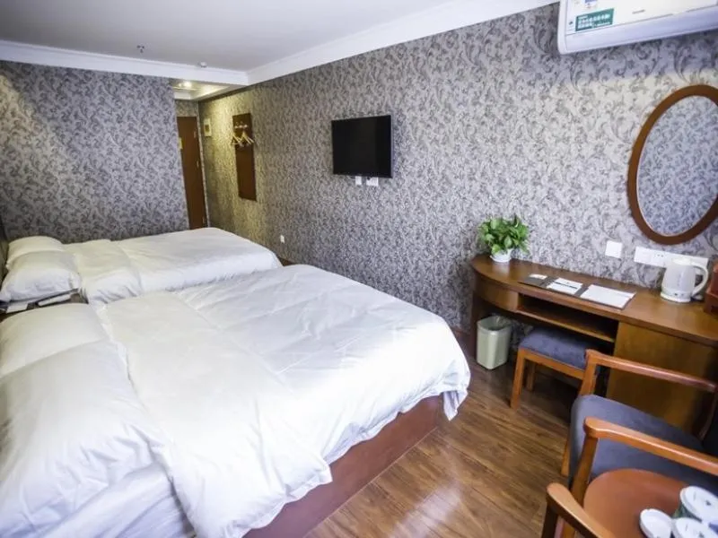 Bed in GreenTree Inn Anhui Bozhou Agricultural Trade City Express Hotel