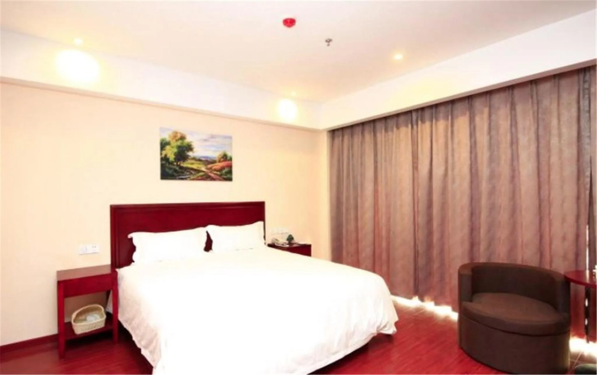 Bed in GreenTree Inn ShanDong RiZhao JuXian YinXing Avenue Middle ShanDong Road Business Hotel
