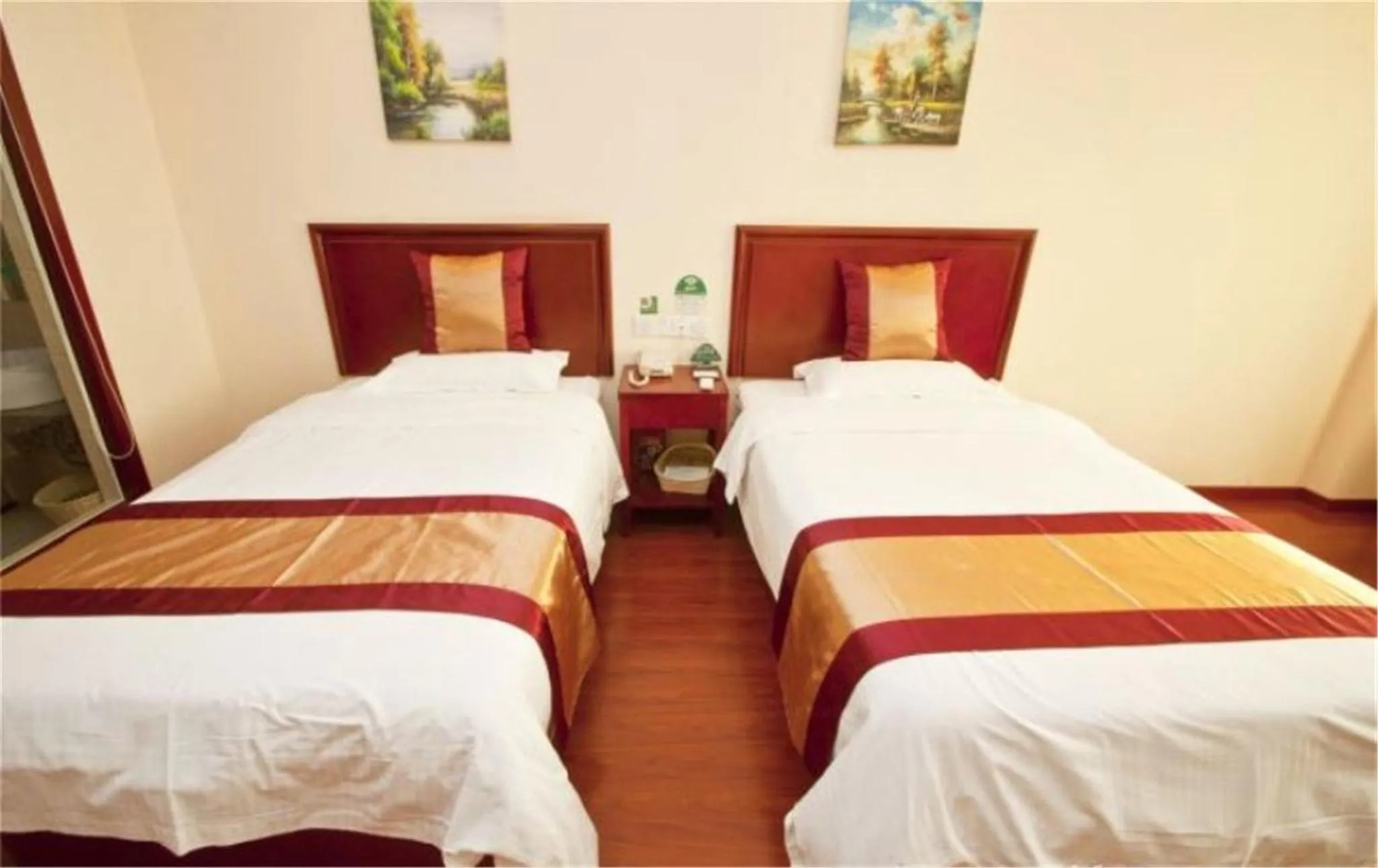 Bed in GreenTree Inn ShanDong RiZhao JuXian YinXing Avenue Middle ShanDong Road Business Hotel