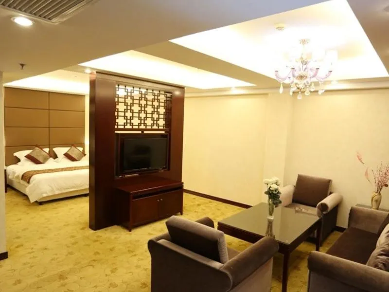 Bed in GreenTree Inn ShanDong RiZhao ShanHaiTian Holiday Resort Business Hotel