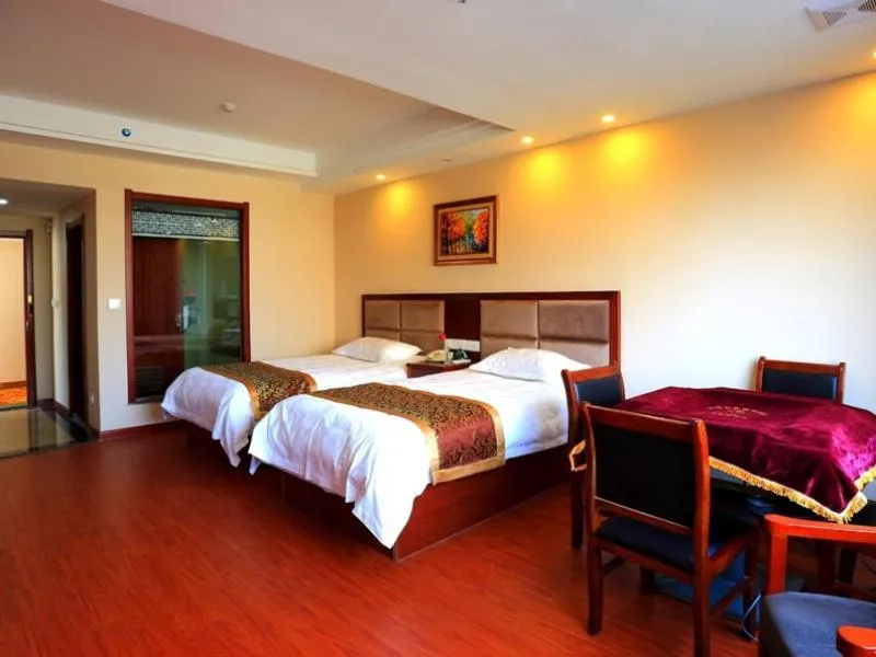 Bed in GreenTree Inn JiangXi JiuJiang Railway Station Front HongXiang Business Hotel