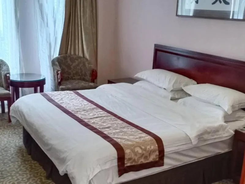 Bed in GreenTree Inn Jiangsu Suzhou International Education Zone Shihu Express Hotel