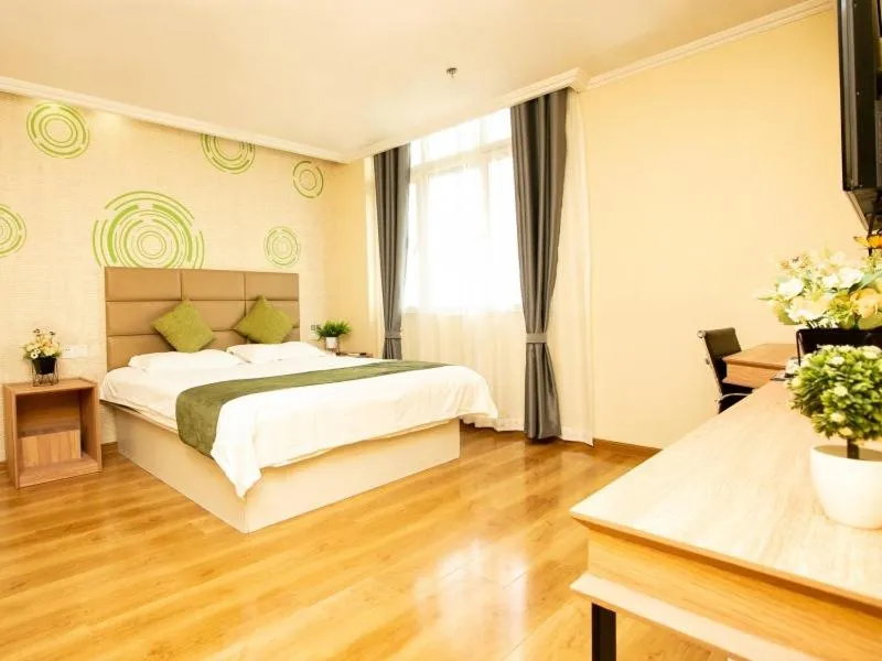 Bed in GreenTree Inn JiangSu XuZhou Feng County LiuBang Plaza Express Hotel