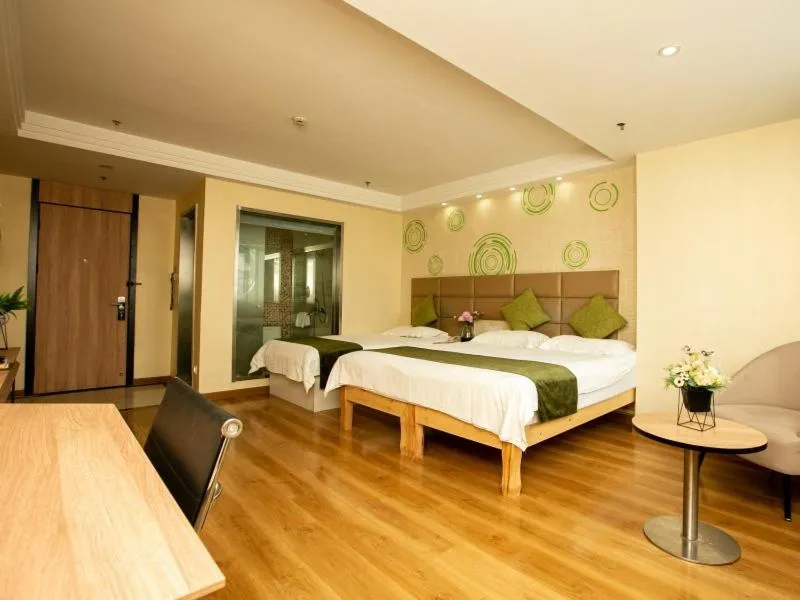 Bed in GreenTree Inn JiangSu XuZhou Feng County LiuBang Plaza Express Hotel