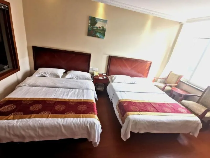 Bed in GreenTree Inn Jiangsu Huaian Economic Development Zone Hechang Road Business Hotel