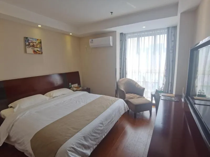 Bed in GreenTree Inn Jiangsu Taizhou Jingjiang Jiangping Road Shanghai City Business Hotel