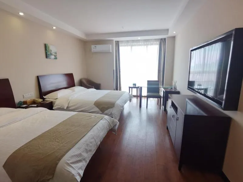 Bed in GreenTree Inn Jiangsu Taizhou Jingjiang Jiangping Road Shanghai City Business Hotel