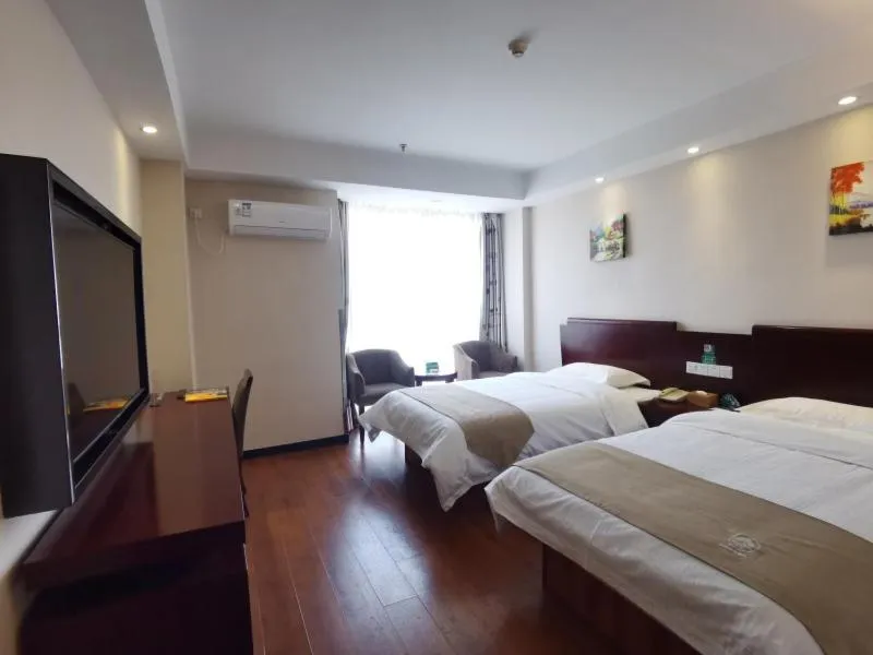 Bed in GreenTree Inn Jiangsu Taizhou Jingjiang Jiangping Road Shanghai City Business Hotel