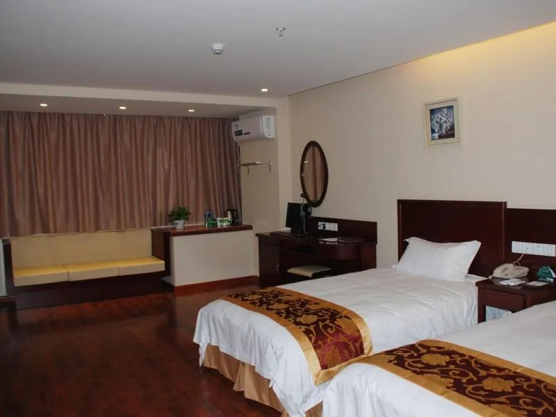 Bed in GreenTree Inn Anhui Hefei Bozhou Road Jindi Building Business Hotel