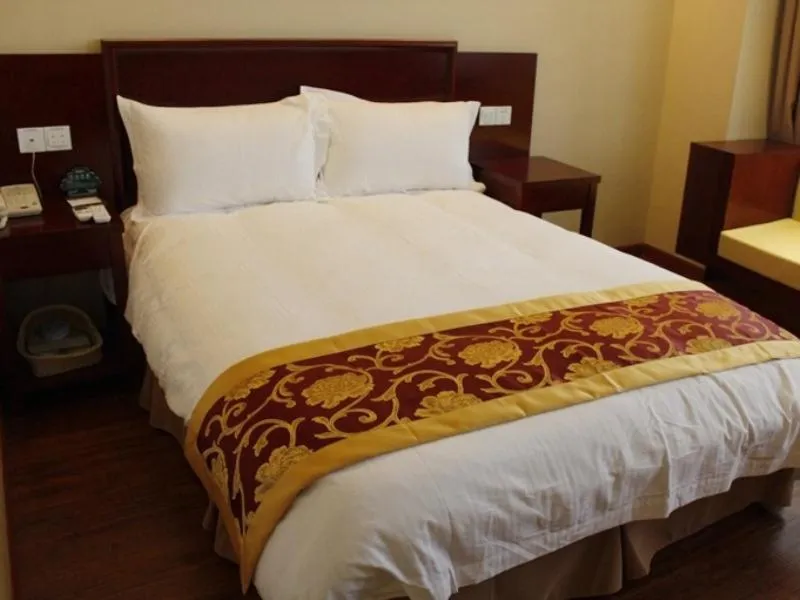 Bed in GreenTree Inn Anhui Hefei Bozhou Road Jindi Building Business Hotel