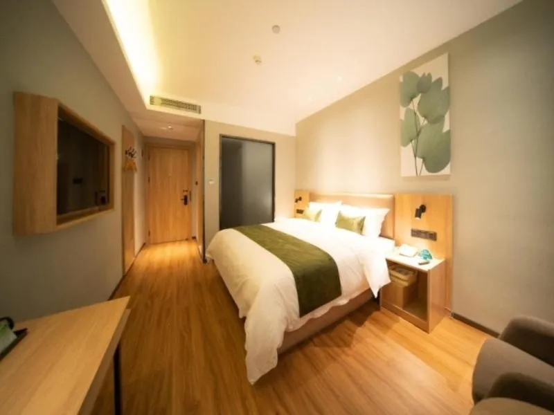 Bed in GreenTree Inn Anhui Hefei Mengcheng Road Beierhuan Express Hotel