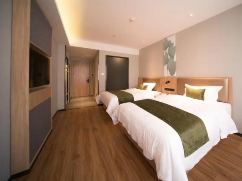Bed in GreenTree Inn Anhui Hefei Mengcheng Road Beierhuan Express Hotel