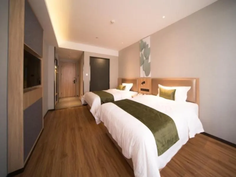 Bed in GreenTree Inn Anhui Hefei Mengcheng Road Beierhuan Express Hotel