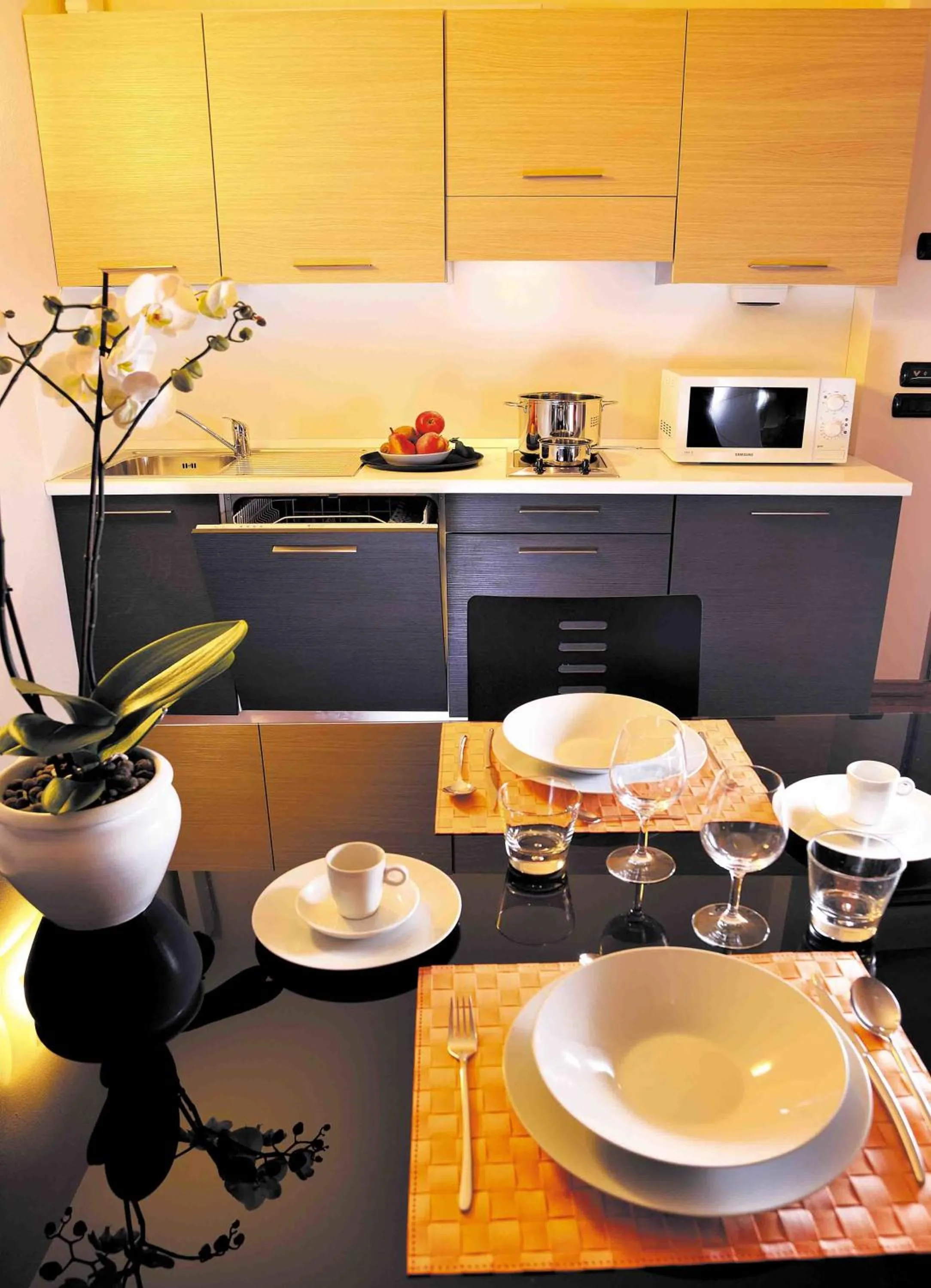 Kitchen or kitchenette in Hotel Residence Zodiaco