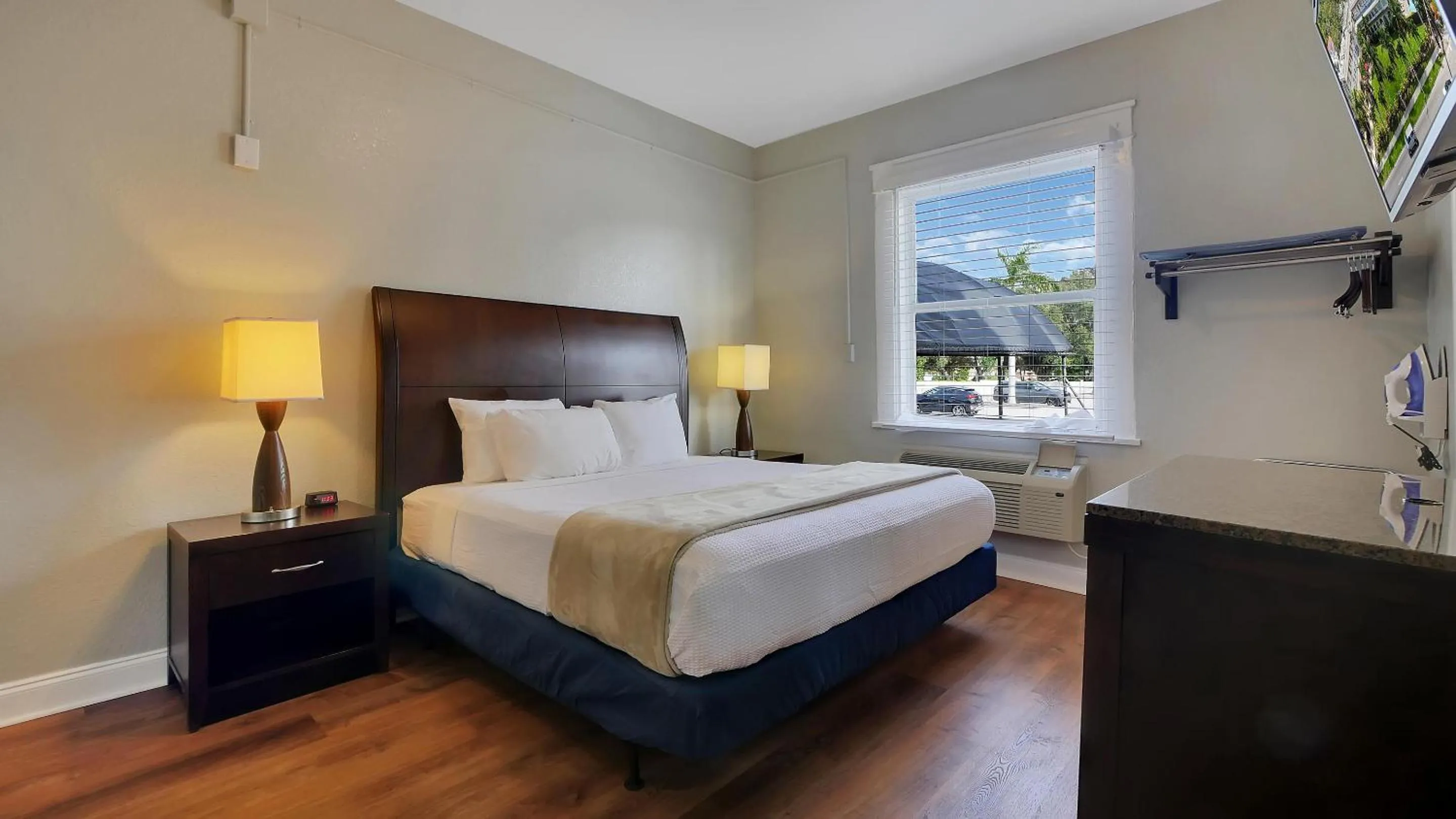 Bed in Crystal Bay Historic Hotel