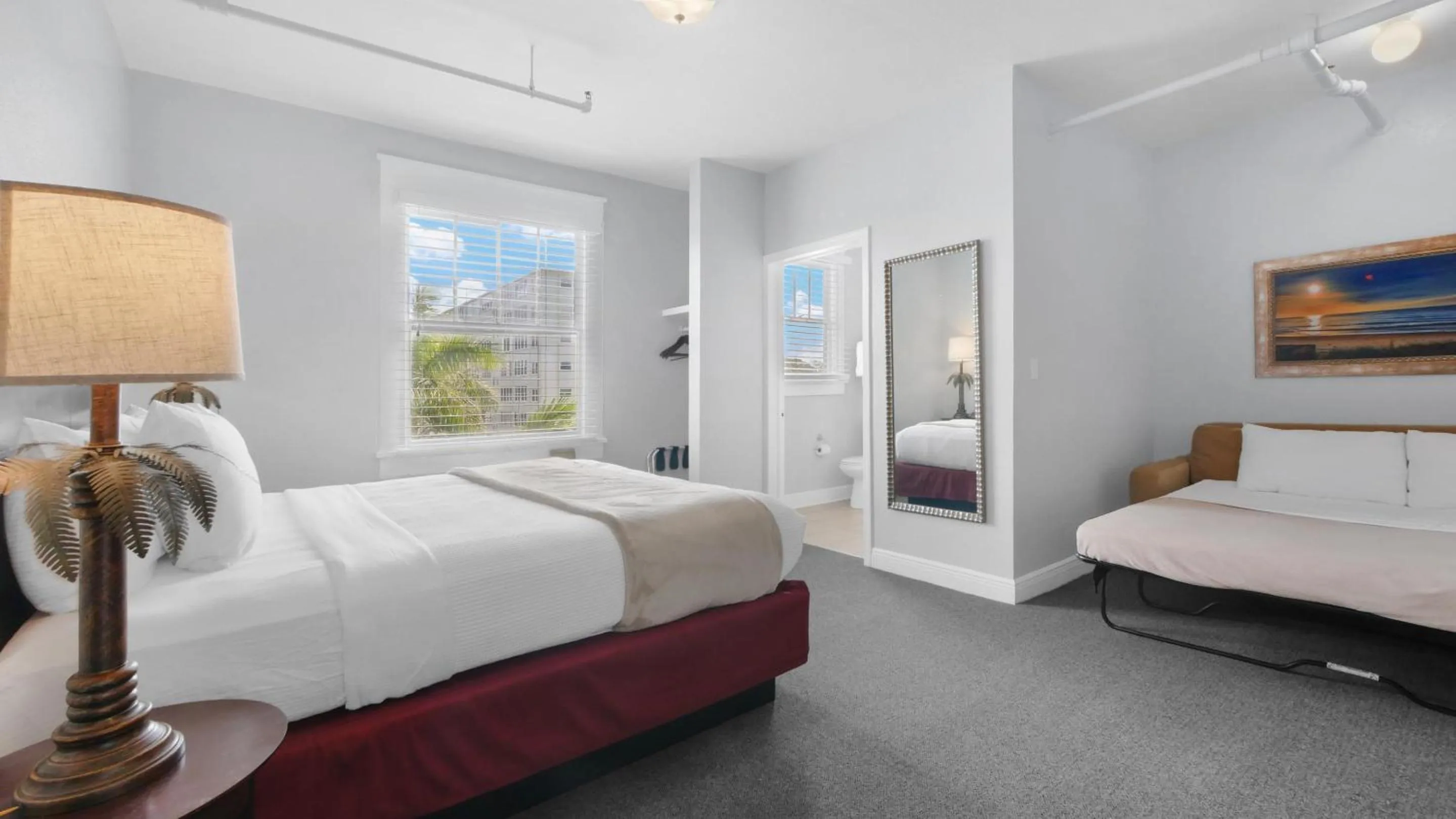 View (from property/room), Bed in Crystal Bay Historic Hotel