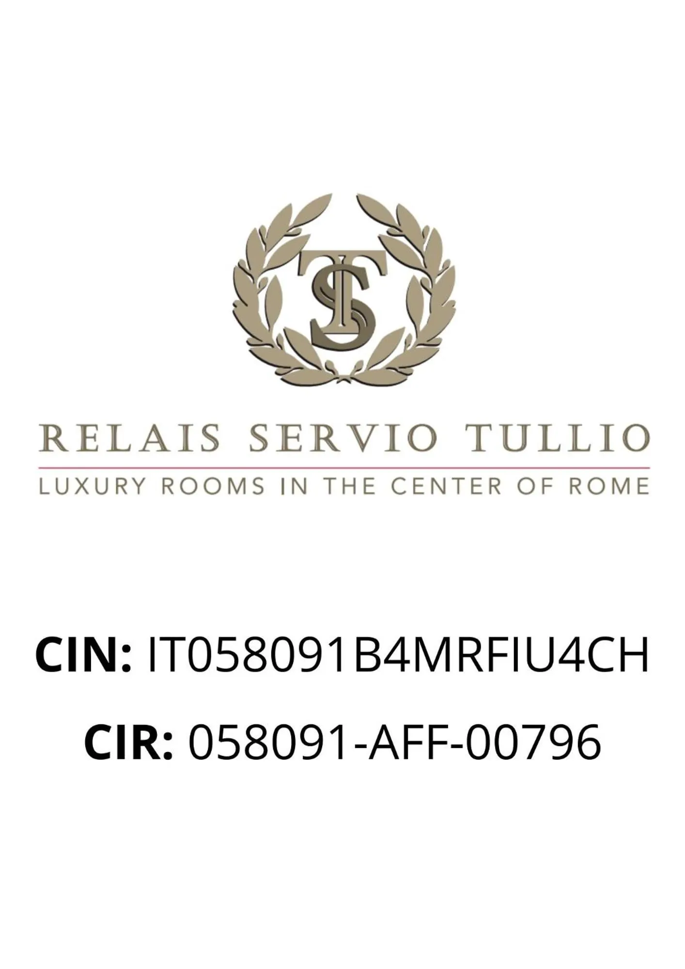 Logo/Certificate/Sign in Relais Servio Tullio
