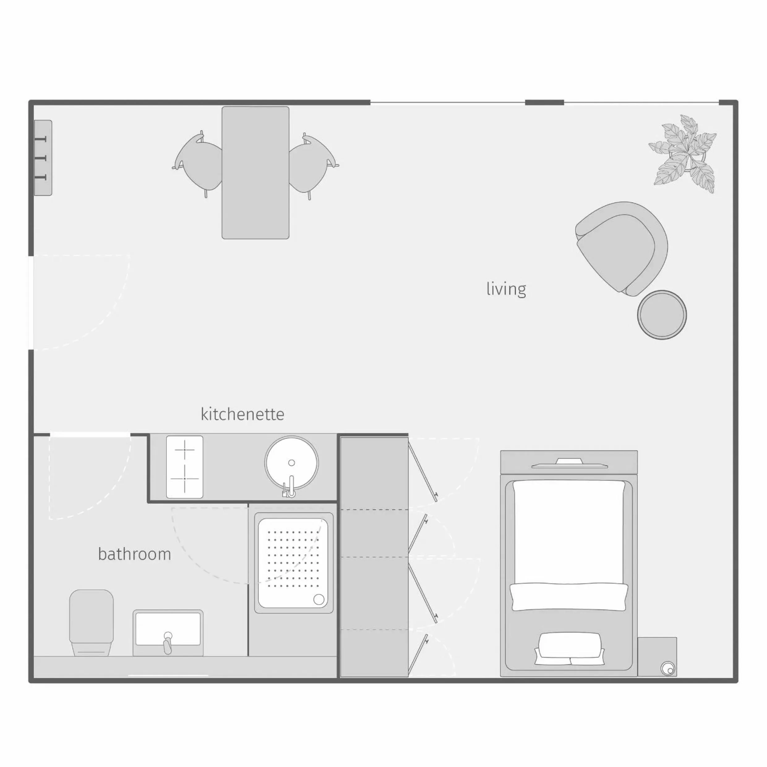 Floor plan in smartments Hamburg Aussenalster