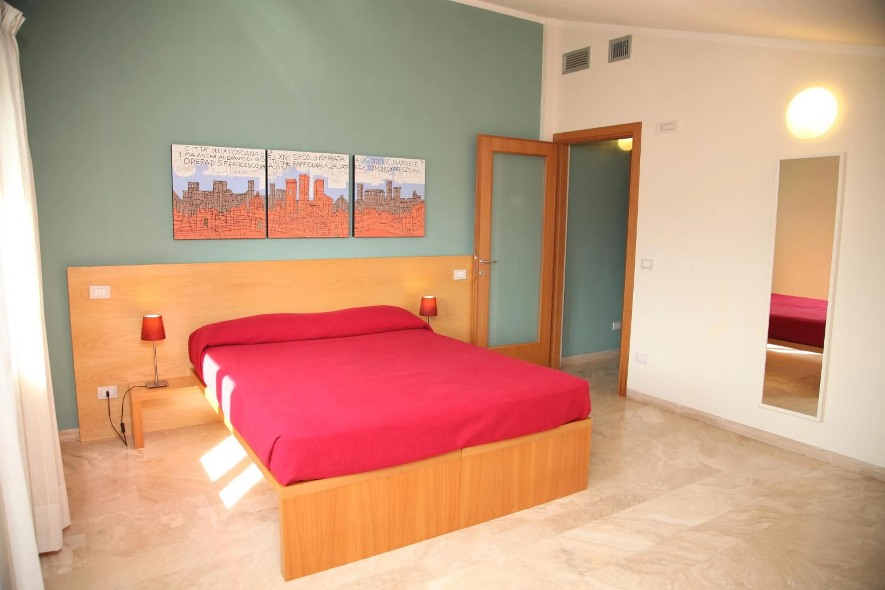 Decorative detail, Bed in Hotel Poggio Bertino