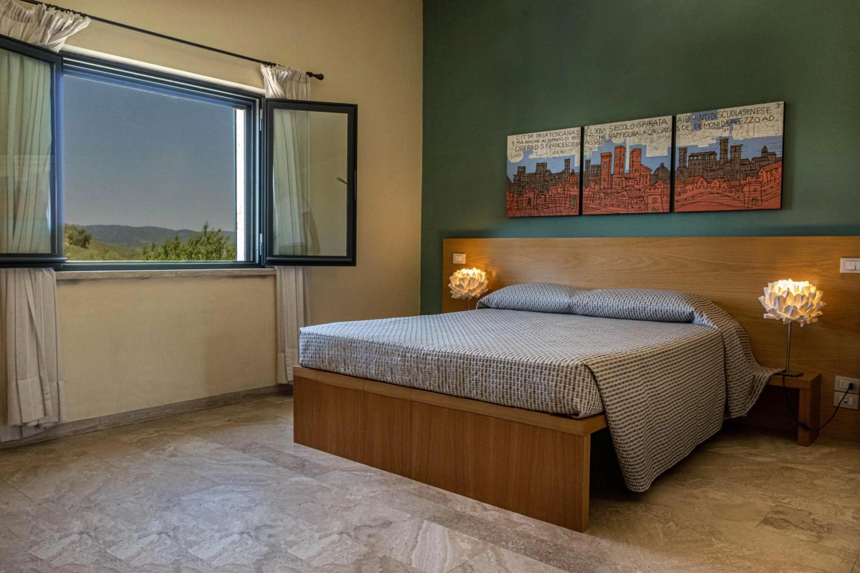 Bedroom, Bed in Hotel Poggio Bertino