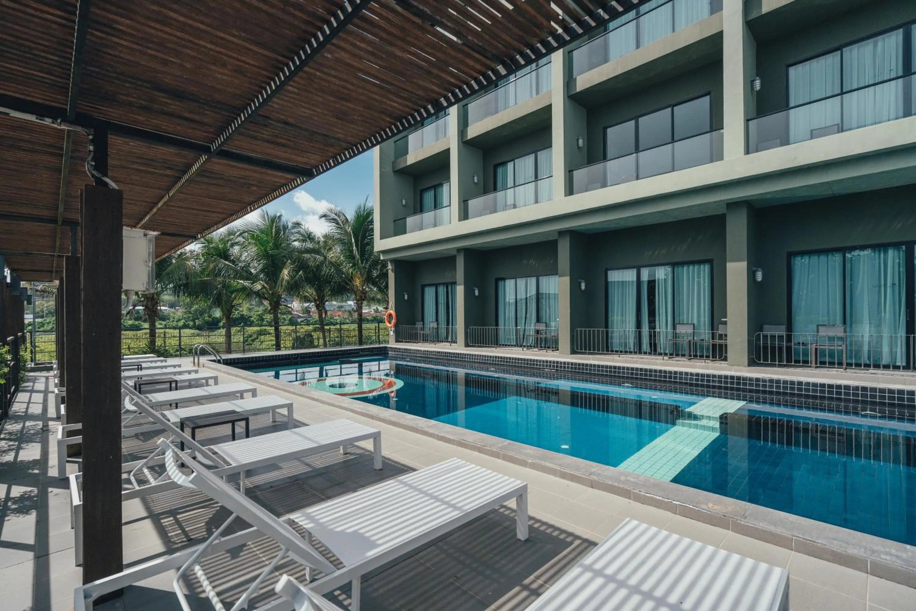 Pool view in Sugar Marina Hotel -AVIATOR- Phuket Airport