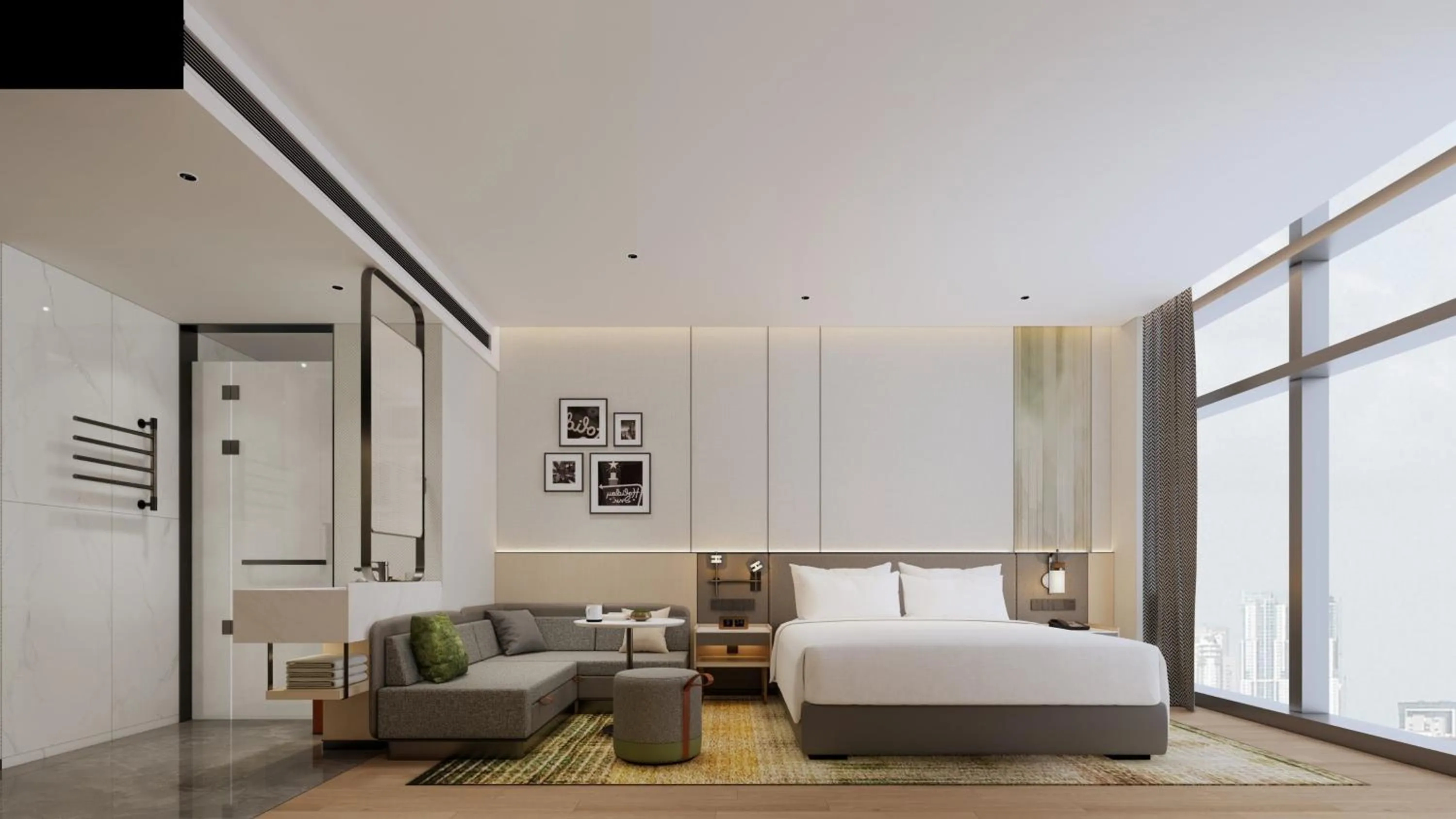 Photo of the whole room, Bed in Holiday Inn & Suites Suzhou Xiangcheng by IHG